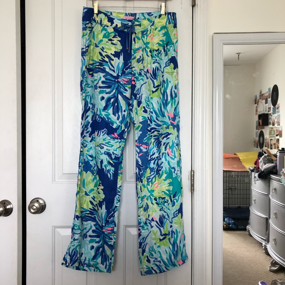 Lilly Pulitzer galley pant in brilliant blue wade